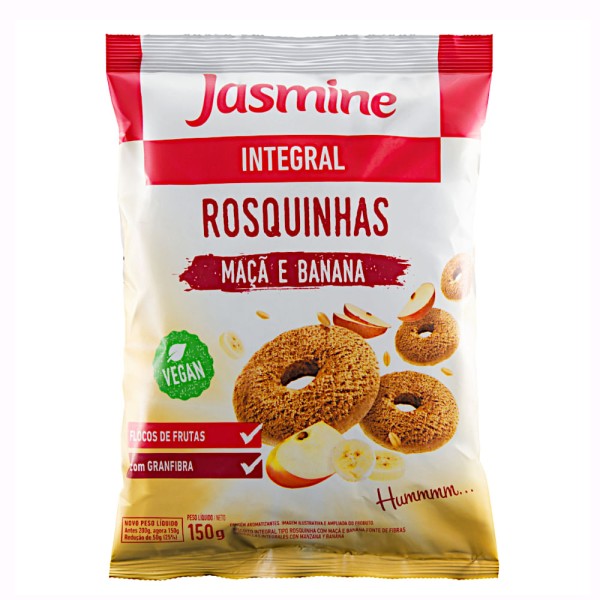 Encontraproduto.com.br - Rosquinha Integral Jasmine Banana Maça 120g