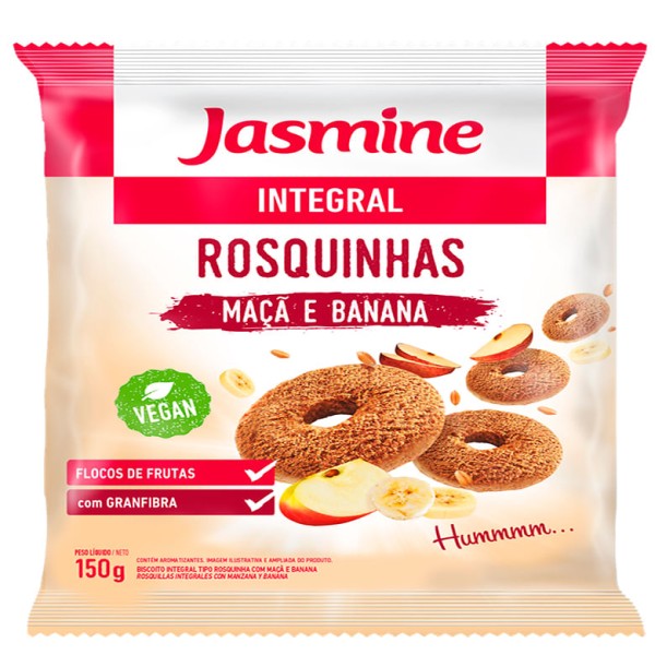 Encontraproduto.com.br - Rosquinha Integral Jasmine Banana Maça 120g