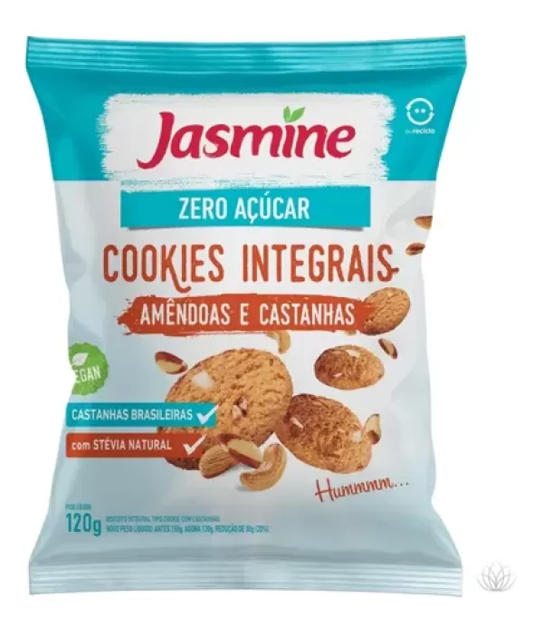 Biscoito Cookies Jasmine Diet Amendoas E Castanha De Caju 120g