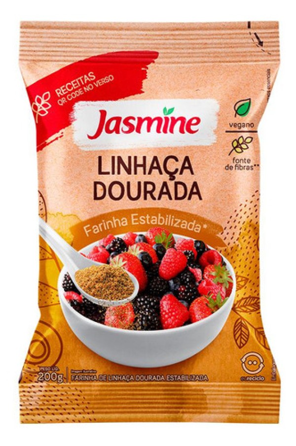 Farinha de Linhaça Dourada Integral Jasmine Pacote 200g
