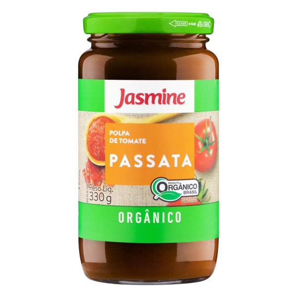 Encontraproduto.com.br - Polpa de Tomate Passata Orgânica Jasmine Vidro 330g