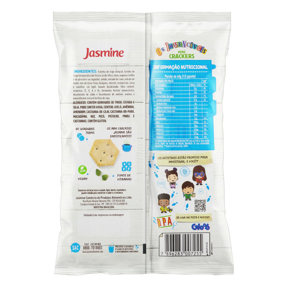 Encontraproduto.com.br - Mini Crackers Jasmine D.P.A Integral Vegano Pizza 80 g