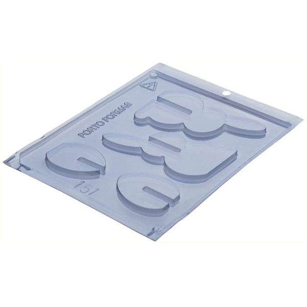 Encontraproduto.com.br - Forma PVC Coelho 3D Ref.151 - Porto Formas