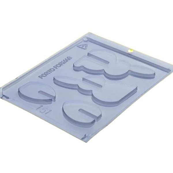 Encontraproduto.com.br - Forma PVC Coelho 3D Ref.151 - Porto Formas
