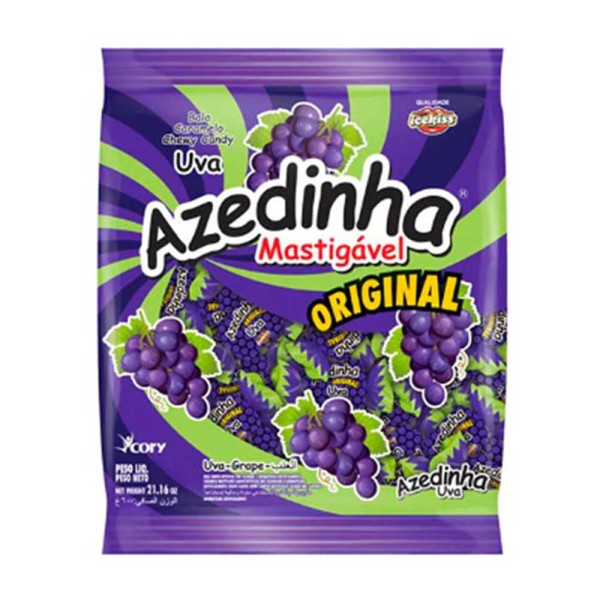 Encontraproduto.com.br - Bala Mastigável Azedinha Uva Ice Kiss 500g - Cory