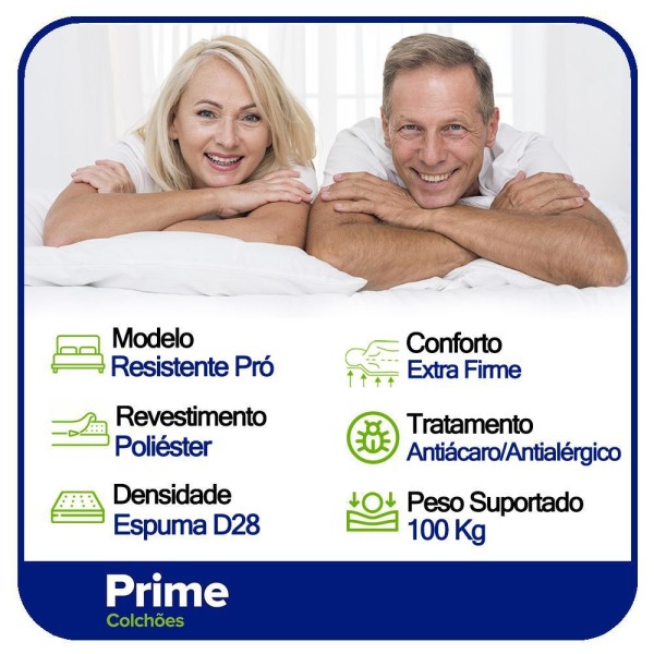 Encontraproduto.com.br - Cama Box Baú Casal + Colchão Ortopédico Resistente Pró D28 Prime Colchões 138x188x60 Preto