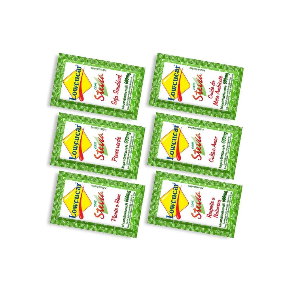 Encontraproduto.com.br - Adoçante Em Pó Plus com Stevia Sachê c/50 - Lowçúcar