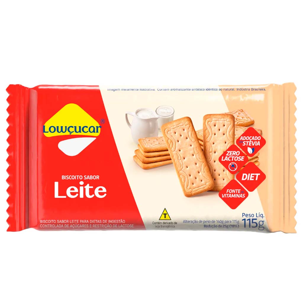 Encontraproduto.com.br - BISCOITO LEITE SEM LACTOSE ZERO ACUCAR LOWCUCAR 115G