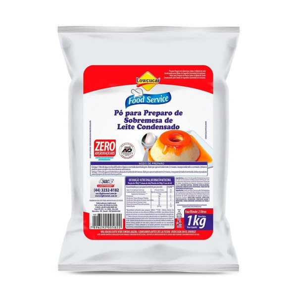 Encontraproduto.com.br - Po Para Prep. De Sobremesa De Leite Condensado Lowçucar Zero Adiçao De Açucares 1Kg