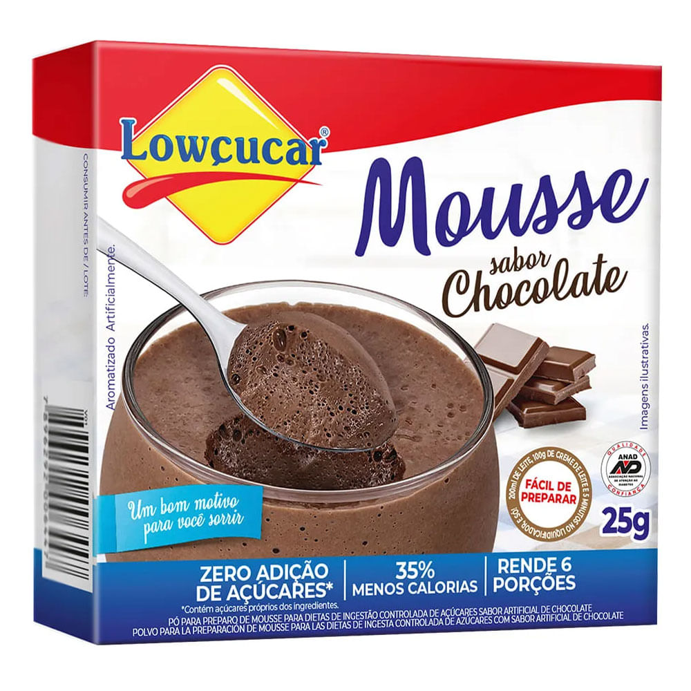 Encontraproduto.com.br - Mousse Po Lowçucar Zero Açucar 25g Chocolate