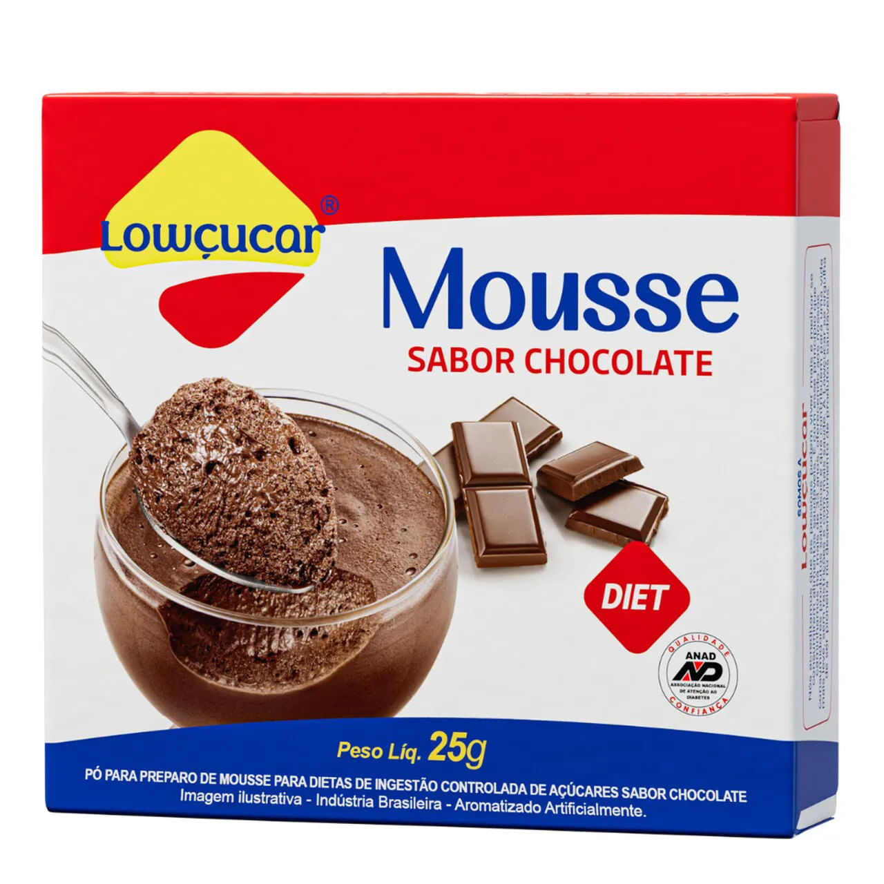 Encontraproduto.com.br - Mousse Po Lowçucar Zero Açucar 25g Chocolate