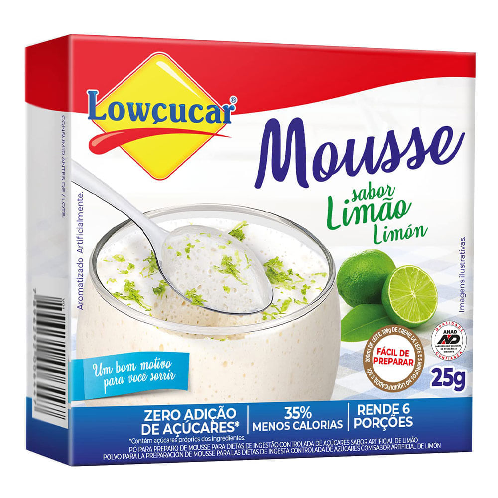 Encontraproduto.com.br - Mousse Po Lowçucar Zero Açucar 25g Limão