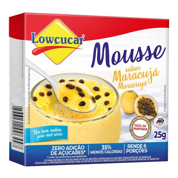 Encontraproduto.com.br - Mousse Po Lowçucar Zero Açucar 25g Maracuja