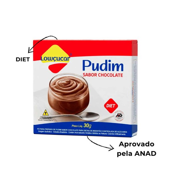 Encontraproduto.com.br - Pudim Chocolate Diet 30g - Lowçúcar