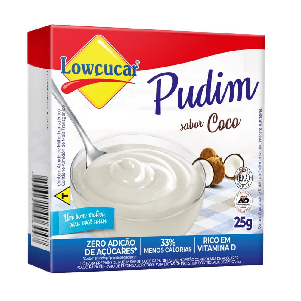 Encontraproduto.com.br - Pudim Lowçucar Zero Açucar Coco 25g