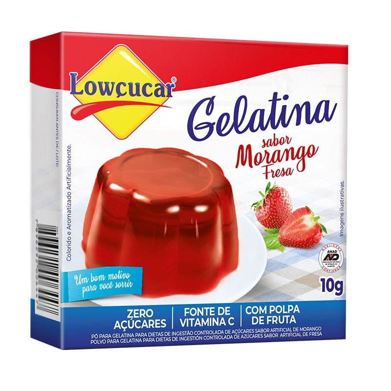Encontraproduto.com.br - Gelatina Morango Diet 10g - Lowçúcar