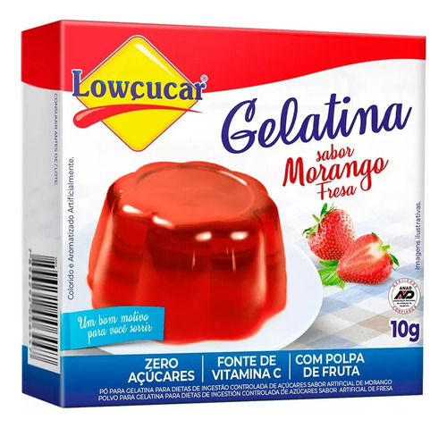 Encontraproduto.com.br - Gelatina Morango Diet 10g - Lowçúcar