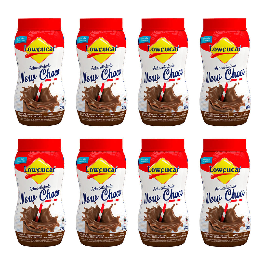 Encontraproduto.com.br - Kit 8X Achocolatado New Choco Lowçucar 210G