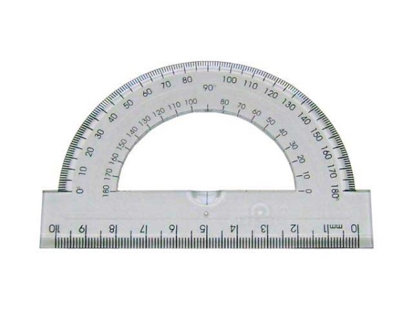 Encontraproduto.com.br - Transferidor Acrílico 180 Graus