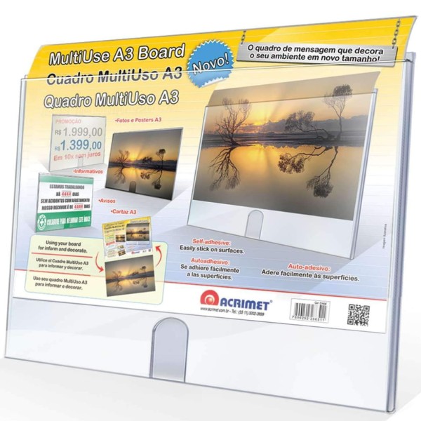 Encontraproduto.com.br - Quadro de Aviso A3 Multiuso Cristal 873.0 Acrimet
 Acrimet