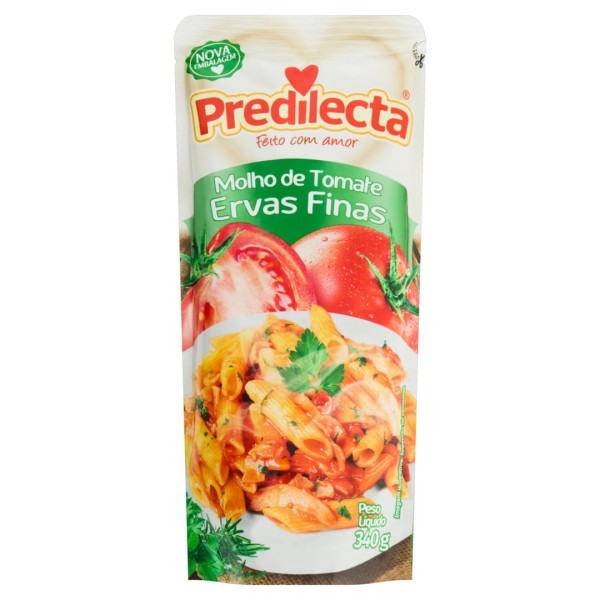 Encontraproduto.com.br - Molho de Tomate Ervas Finas Predilecta Sachê 340 g