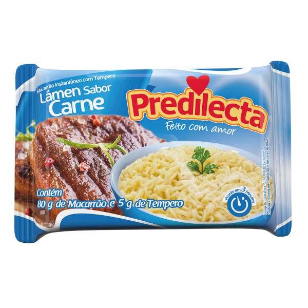 Encontraproduto.com.br - Macarrão Instantâneo Predilecta Sabor Carne 85g