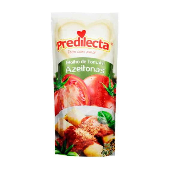 Encontraproduto.com.br - Molho de Tomate com Azeitonas Predilecta Sachê 340g
