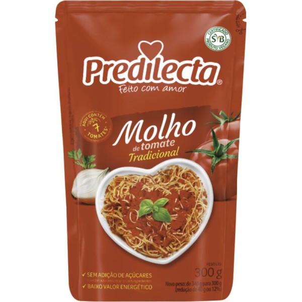 Encontraproduto.com.br - Molho de Tomate Predilecta Tradicional Pouch com 300g