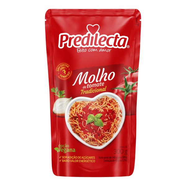 Encontraproduto.com.br - Molho de Tomate Predilecta Tradicional Pouch com 300g