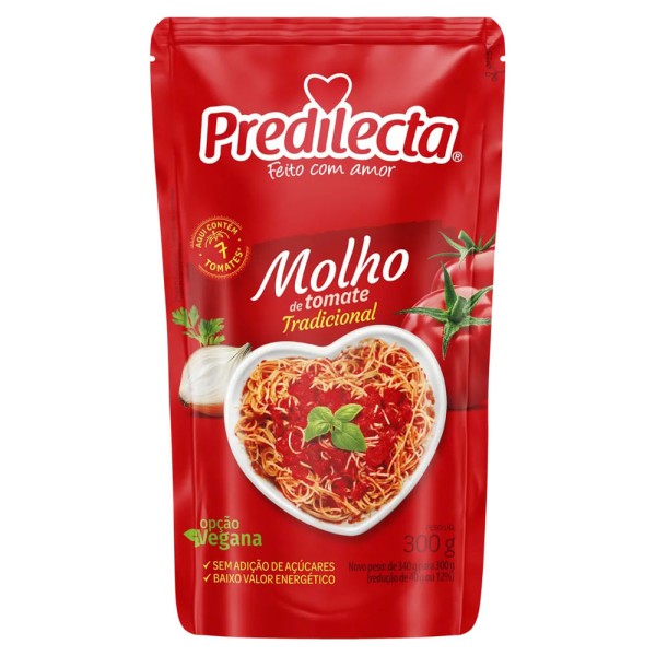 Encontraproduto.com.br - Molho de Tomate Predilecta Tradicional Pouch com 300g