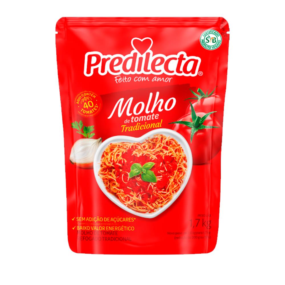 Encontraproduto.com.br - Molho de Tomate Predilecta Tradicional Pouch com 1,7kg