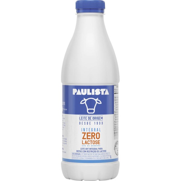 Encontraproduto.com.br - Leite Longa Vida Paulista Zero lactose Garrafa com 1L