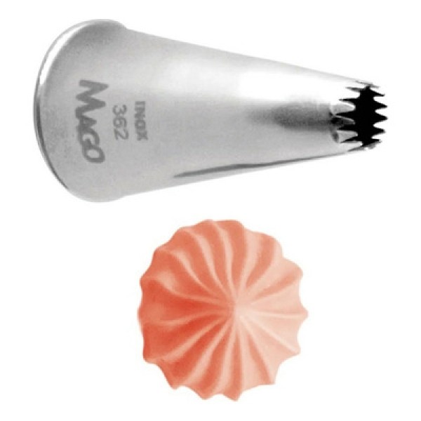 Bico de Confeitar Inox Pequeno Perle Riscado Mod.362