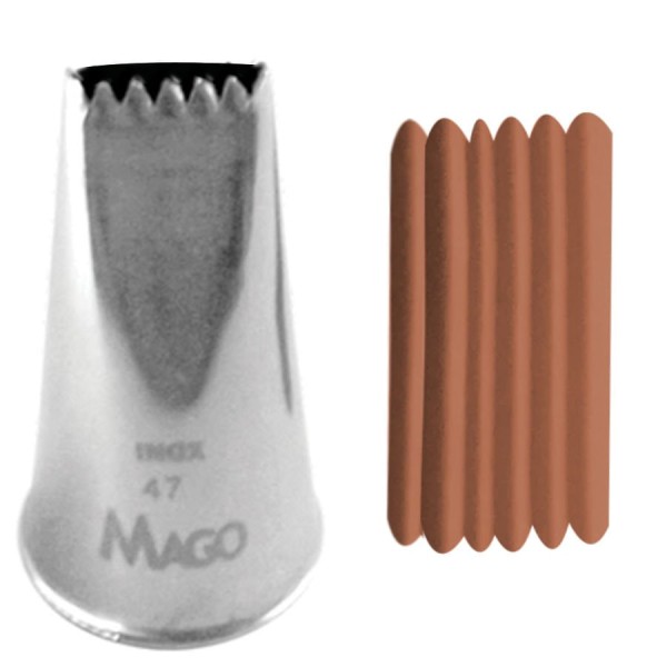 Encontraproduto.com.br - Bico de Confeitar Inox Pequeno Serra Mod.47