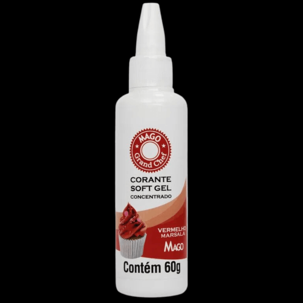 Encontraproduto.com.br - Corante Soft Gel Vermelho Marsala 60g