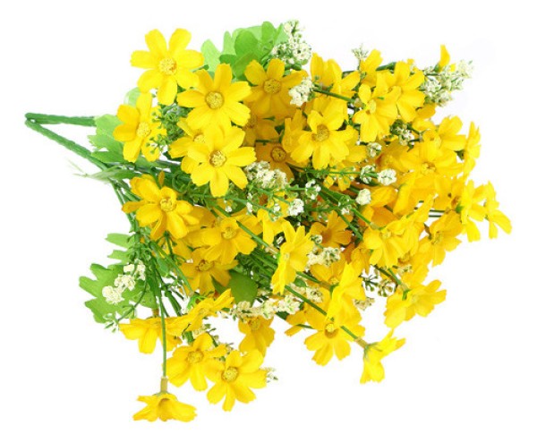 Simulação De Seda De Flores Silvestres Artificiais Amarelas