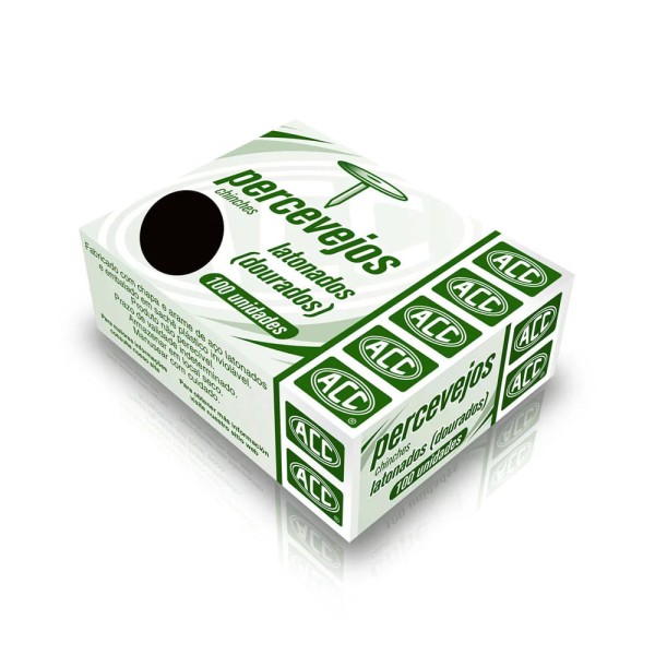 Encontraproduto.com.br - Percevejo N° 4 Latonado/Dourado Com 100 UN - Acc