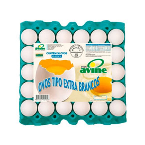 Encontraproduto.com.br - Ovos Brancos Grandes Avine c/ 30 Unid