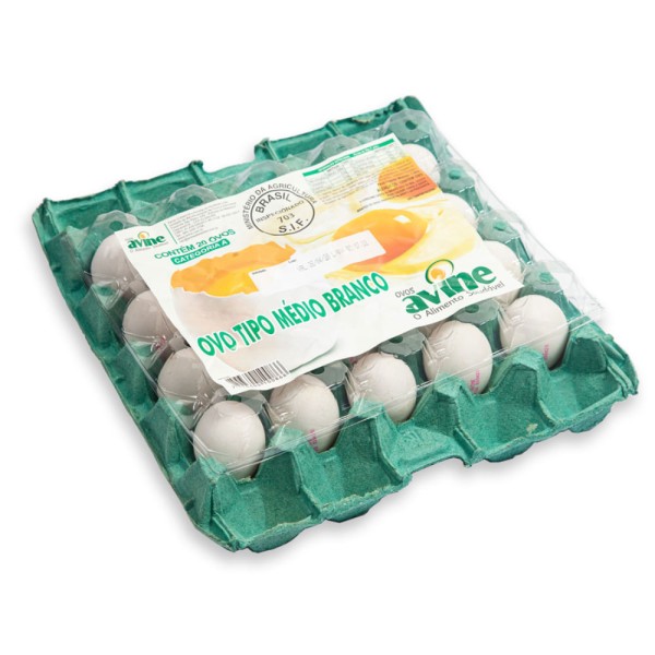 Encontraproduto.com.br - Ovos Brancos Médio Avine c/20 Unid