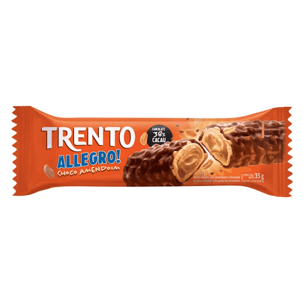 Trento Wafer Allegro Choc Preto C/ Amendoim 35g (D)
