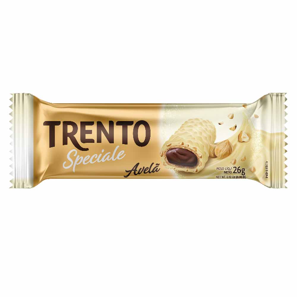 Encontraproduto.com.br - Biscoito Wafer Trento Speciale Branco Unidade com 26g
