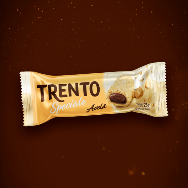 Encontraproduto.com.br - Biscoito Wafer Trento Speciale Branco Unidade com 26g