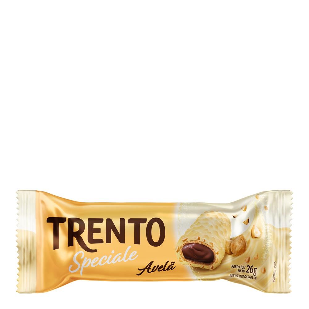 Encontraproduto.com.br - Biscoito Wafer Trento Speciale Branco Unidade com 26g