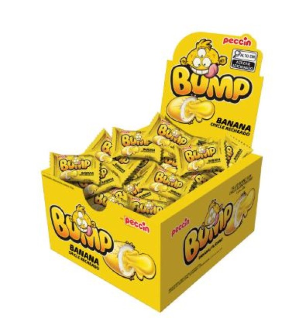 Encontraproduto.com.br - Chicletes sabor banana caixa com 140g - Bump