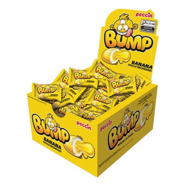 Encontraproduto.com.br - Chicletes sabor banana caixa com 140g - Bump