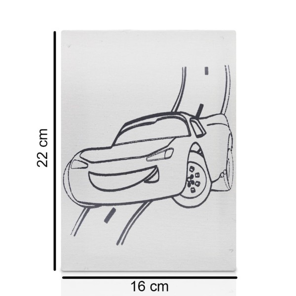 Encontraproduto.com.br - Tela Desenhada 16x22 Carro I Verde Souza - 8148