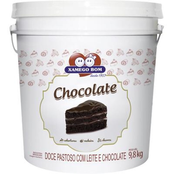 Encontraproduto.com.br - Doce Pastoso de Leite e Chocolate Xamego Bom Balde com 9,8kg