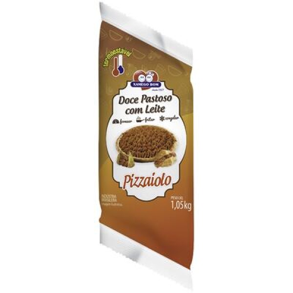 Encontraproduto.com.br - Cobertura Forneável para Pizza Xamego Bom Doce de Leite Bisnaga com 1,050kg