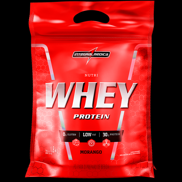 Encontraproduto.com.br - Nutriwhey Morango Integralmedica Pouch 1800g