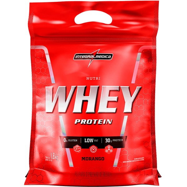 Encontraproduto.com.br - Nutriwhey Morango Integralmedica Pouch 1800g